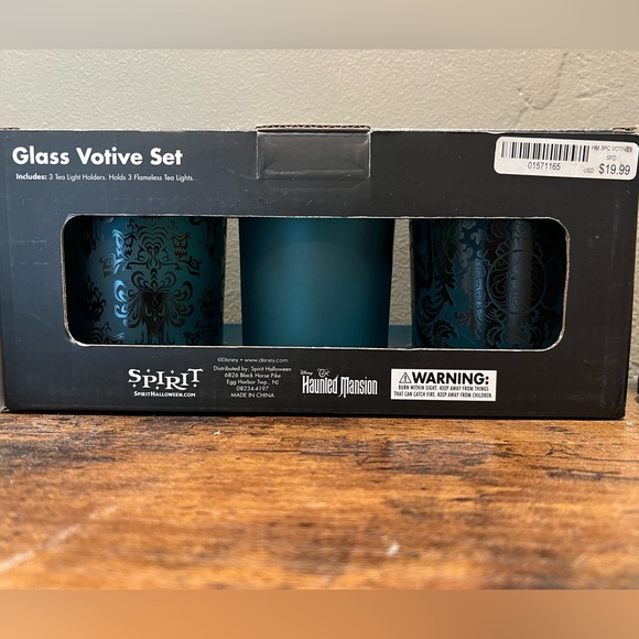 Haunted Mansion Disney Candle Holder Votive 3 Pack NIB - Picture 5 of 11